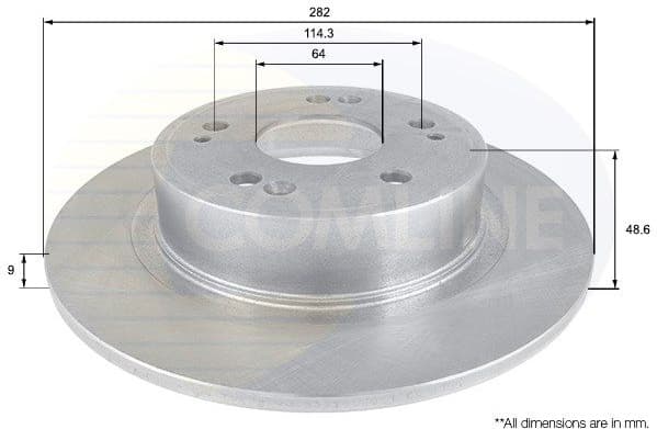 Brake disc, 1pcs REAR ADC0559 - image 2