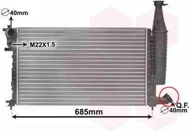 Radiator, engine cooling 09002168