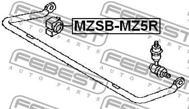 Mounting, stabiliser bar MZSB-MZ5R - image 2