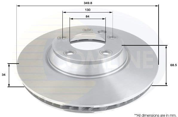 Brake disc, 1pcs FRONT ADC1459V - image 3