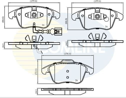 Brake pads front CBP16022 - image 2