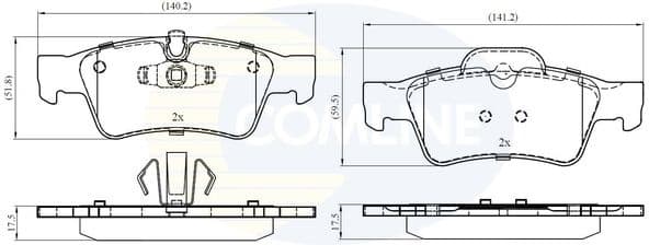 Brake pads rear CBP06059 - image 2