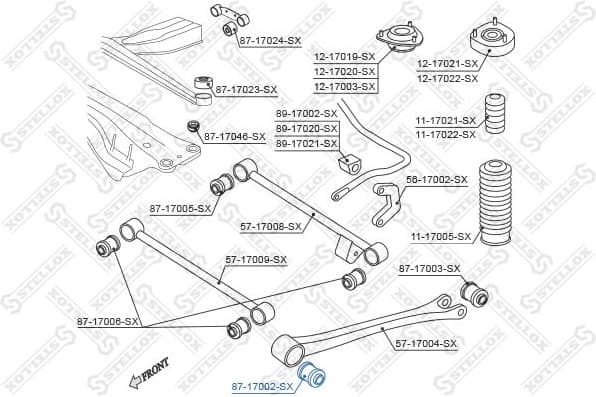 Mounting, control/trailing arm 87-17002-SX - image 2
