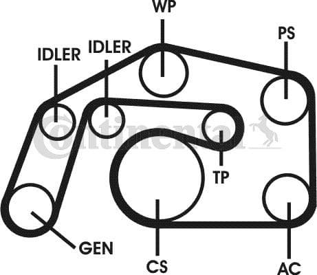 V-ribbed Belt 7PK1145