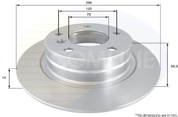 Brake disc, 1pcs REAR ADC1730 - image 3