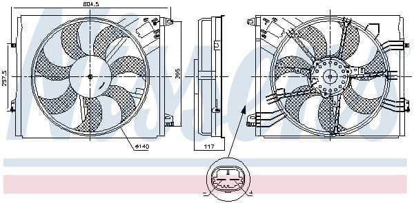 Fan, engine cooling 850050