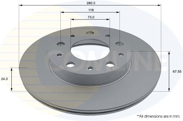 Brake disc, 1pcs FRONT ADC4002V - image 2