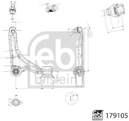 Control/Trailing Arm, wheel suspension 179105 - image 2