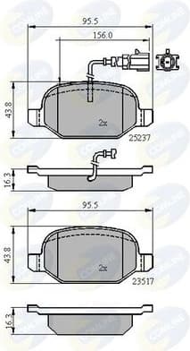 Brake Pad Set, disc brake CBP16013 - image 2