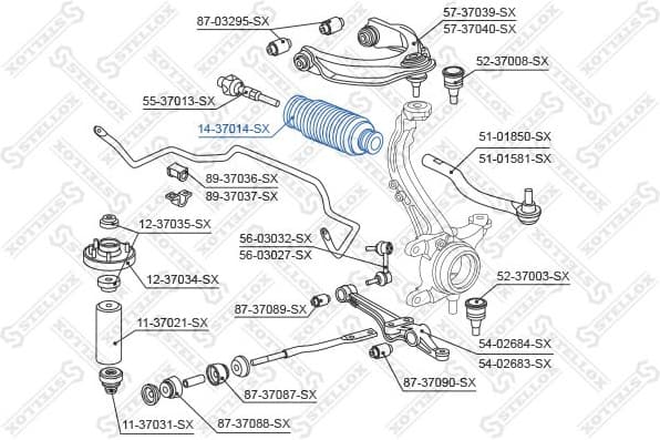 Bellow, steering 14-37014-SX