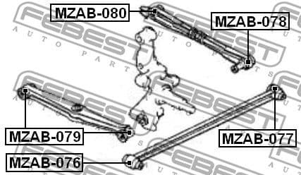 Mounting, control/trailing arm MZAB-076 - image 2