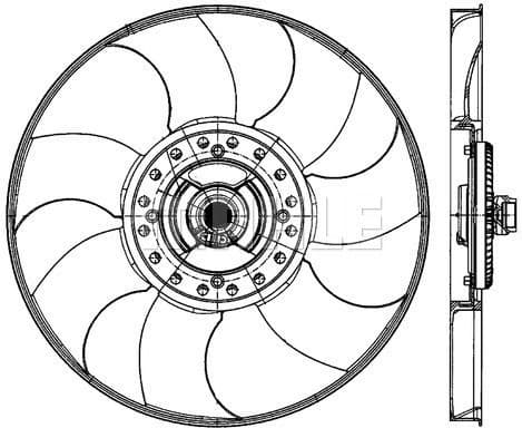 Fan, engine cooling BEHR *** PREMIUM LINE *** CFF 489 000P