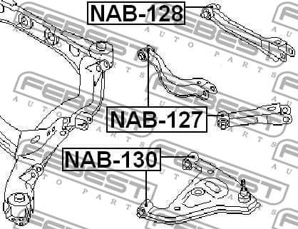 Mounting, control/trailing arm NAB-127 - image 2