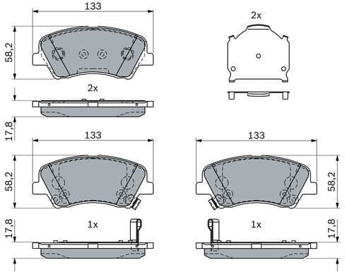 Brake Pad Set, disc brake 0 986 424 952