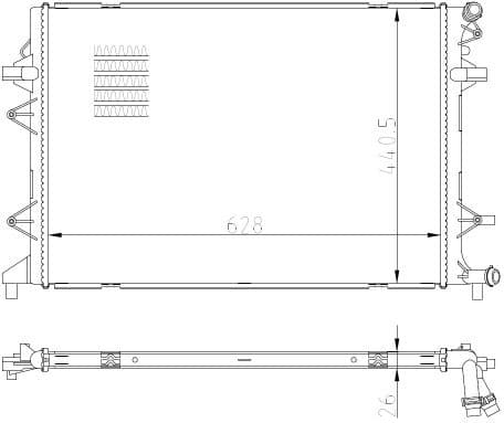 Radiator, engine cooling 550089