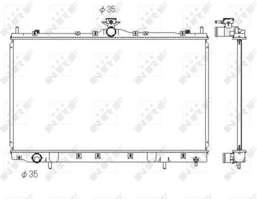 Radiator, engine cooling 53431