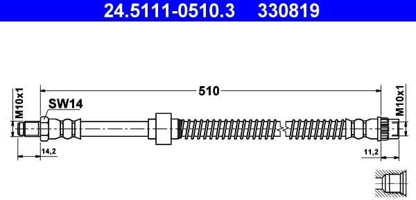 Brake Hose 24.5111-0510.3