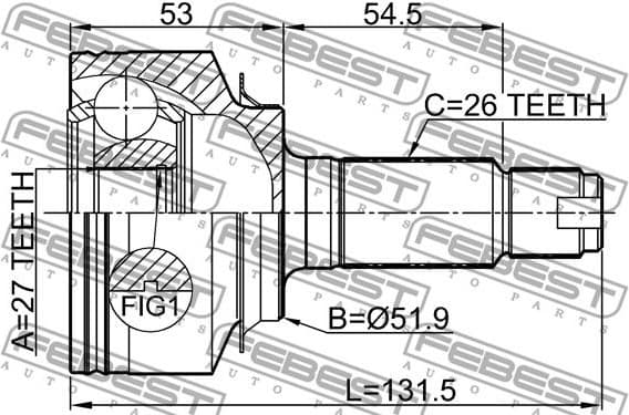 Joint Kit, drive shaft 0310-CITYAT - image 2