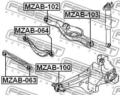 Mounting, control/trailing arm MZAB-100 - image 2