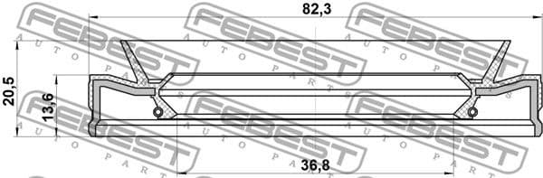 Shaft Seal, drive shaft 95HES-38821420X - image 2