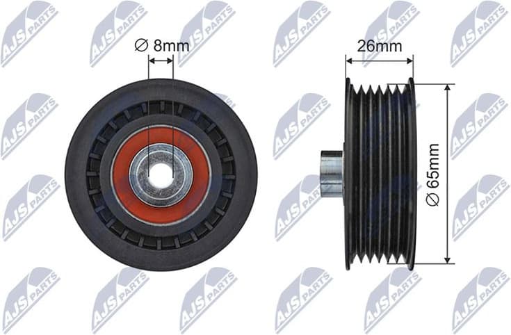 Tensioner Pulley, V-ribbed belt RNK-FR-062