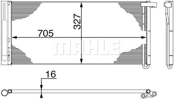 Condenser, air conditioning BEHR AC 425 000S