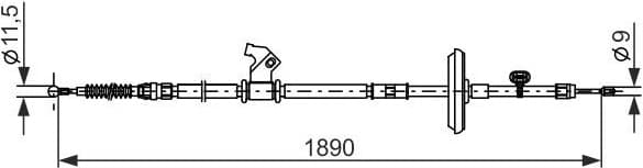 Cable Pull, parking brake 1 987 482 885