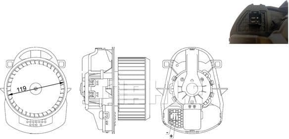 Interior Blower BEHR AB 258 000S - image 5