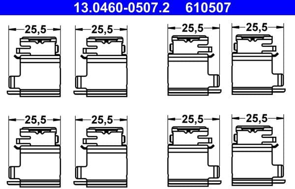 Accessory Kit, disc brake pad 13.0460-0507.2