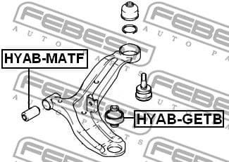 Mounting, control/trailing arm HYAB-GETB - image 2