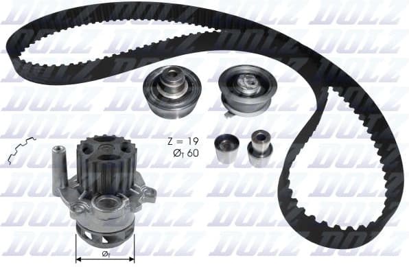 Water Pump & Timing Belt Kit KD104