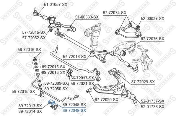 Mounting, stabiliser bar 89-72049-SX - image 2