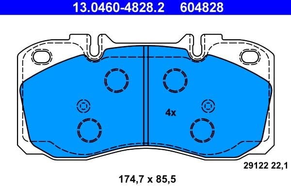 Brake Pad Set, disc brake 13.0460-4828.2