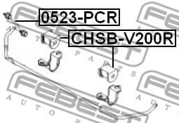Mounting, stabiliser bar CHSB-V200R