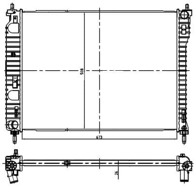 Radiator, engine cooling 550013