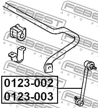 Link/Coupling Rod, stabiliser bar 0123-002