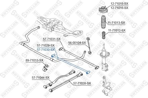 Rod/Strut, wheel suspension 57-71030-SX - image 2