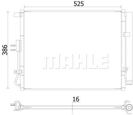 Condenser, air conditioning BEHR AC 957 000S