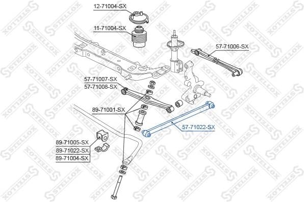 Rod/Strut, wheel suspension 57-71022-SX - image 2