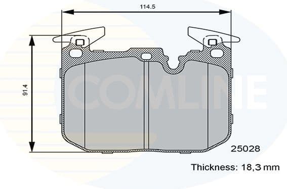 Brake Pad Set, disc brake CBP06122 - image 2