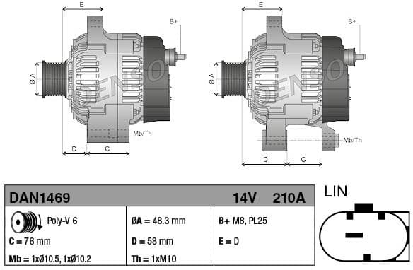 Alternator DAN1469 - image 3