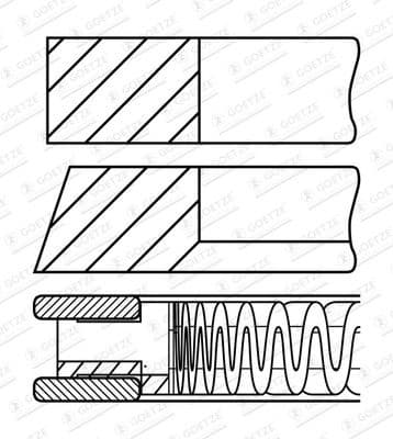Piston Ring Set 08-438407-00 - image 2