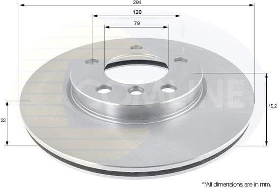 Brake disc, 1pcs FRONT ADC1775V - image 2