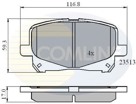 Brake Pad Set, disc brake CBP0904 - image 2