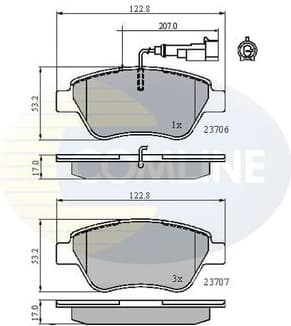 Brake Pad Set, disc brake CBP11702 - image 2