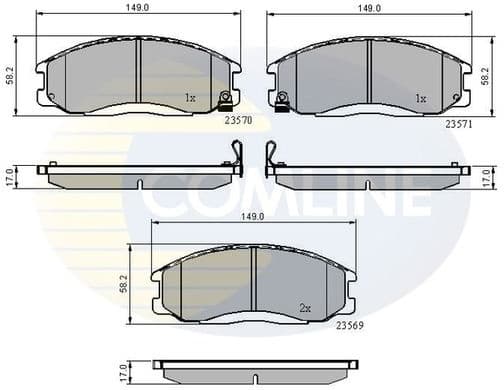 Brake Pad Set, disc brake CBP3938 - image 2