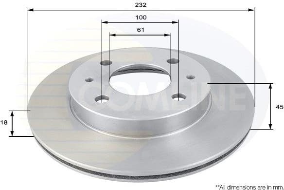 Brake disc, 1pcs FRONT ADC0241V - image 3