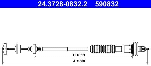 Cable Pull, clutch control 24.3728-0832.2