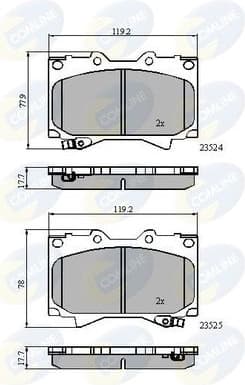 Brake Pad Set, disc brake CBP3831 - image 2