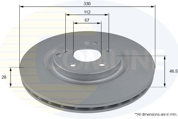 Brake Disc COATED ADC2828V - image 2